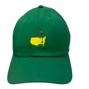 Masters Green Hat with Yellow and Red Logo.